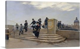 A Windy Day On The Pont Des Arts-1-Panel-18x12x1.5 Thick