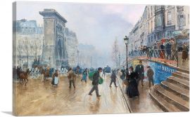 Saint-Denis Boulevard In Paris 1899-1-Panel-18x12x1.5 Thick