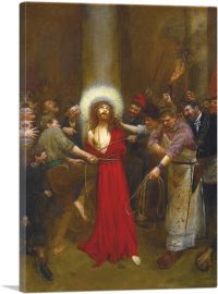 Christ Lined To The Column 1901-1-Panel-12x8x.75 Thick