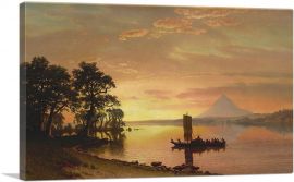 Indians Crossing The Columbia River 1867-1-Panel-12x8x.75 Thick