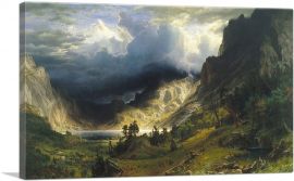 A Storm Rocky Mountains Mt. Rosalie 1866-1-Panel-26x18x1.5 Thick