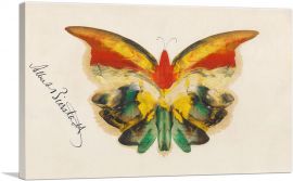 Yellow Butterfly 1890-1-Panel-40x26x1.5 Thick