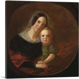 Mrs. George Caleb Bingham And Son Newton-1-Panel-12x12x1.5 Thick