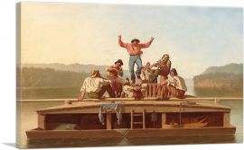 Jolly Flatboatmen 1846-1-Panel-60x40x1.5 Thick