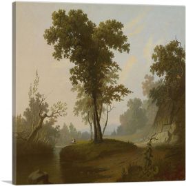 Landscape With Fisherman 1840-1-Panel-18x18x1.5 Thick