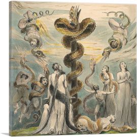 Moses Erecting the Brazen Serpent-1-Panel-18x18x1.5 Thick