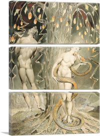 The Temptation and Fall of Eve-3-Panels-90x60x1.5 Thick