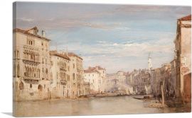 Grand Canal Venice Looking Toward Rialto 1826-1-Panel-40x26x1.5 Thick