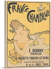 Poster advertising France Champagne 1891-1-Panel-12x8x.75 Thick