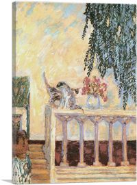 Cats On The Railing 1909-1-Panel-12x8x.75 Thick