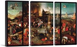 The temptation of St. Anthony 1516-3-Panels-60x40x1.5 Thick