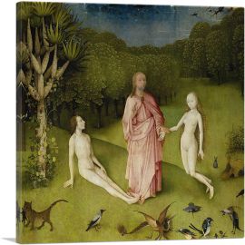 God Presenting Eve To Adam - Detail from The Garden Of Earthly Delights-1-Panel-12x12x1.5 Thick