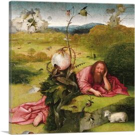 Saint John the Baptist in the Wilderness 1489-1-Panel-18x18x1.5 Thick