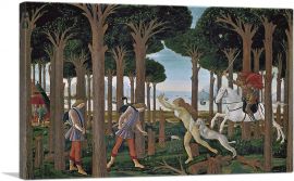 The Story of Nastagio degli Onesti I 1483-1-Panel-12x8x.75 Thick