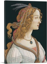 Idealized Portrait of a Lady - Portrait of Simonetta Vespucci-1-Panel-26x18x1.5 Thick