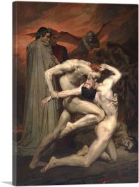 Dante And Virgil In Hell 1850-1-Panel-12x8x.75 Thick