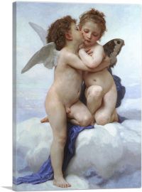 First Kiss Amor And Psyche 1890-1-Panel-12x8x.75 Thick