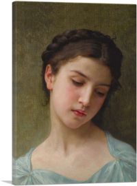 Portrait Head of a Young Girl 1898-1-Panel-12x8x.75 Thick