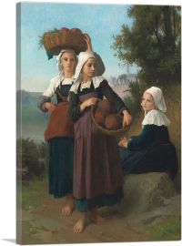 Young Girls of Fouesnant Returning From Market 1869-1-Panel-18x12x1.5 Thick