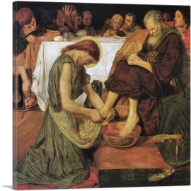 Jesus Washing Peter's Feet 1852-1-Panel-18x18x1.5 Thick