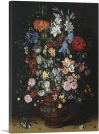Flowers In a Ceramic Vase-1-Panel-60x40x1.5 Thick