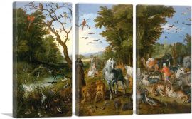 The Entry Of The Animals Into Noah's Ark 1613-3-Panels-90x60x1.5 Thick