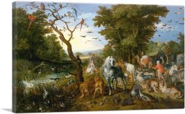 The Entry Of The Animals Into Noah's Ark 1613-1-Panel-18x12x1.5 Thick