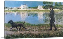 Richard Gallo And His Dog At Petit Gennevilliers-1-Panel-26x18x1.5 Thick