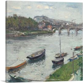 The Berge And The Bridge D'Argenteuil 1882-1-Panel-12x12x1.5 Thick