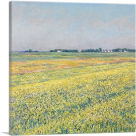 The Plain Of Gennevilliers Yellow Fields-1-Panel-26x26x.75 Thick