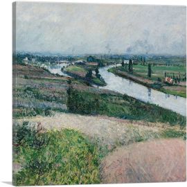 The Seine At The Pointe d'Epinay 1888-1-Panel-18x18x1.5 Thick