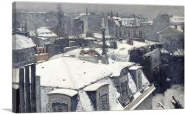 View Of Rooftops Effect Of Snow 1878-1-Panel-18x12x1.5 Thick