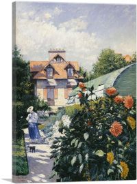 Dahlia in the Garden in Petit-Genvilliers 1893-1-Panel-18x12x1.5 Thick