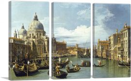 The Entrance To The Grand Canal - Venice 1730-3-Panels-60x40x1.5 Thick