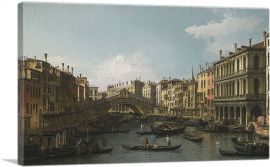 View of the Grand Canal Rialto Bridge-1-Panel-40x26x1.5 Thick