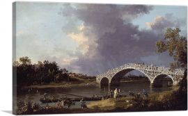 Old Walton Bridge Over The Thames 1754-1-Panel-12x8x.75 Thick