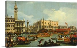 Return to the Pier by the Palazzo Ducale 1729-1-Panel-60x40x1.5 Thick
