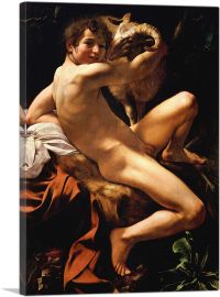 Saint John the Baptist - Youth with a Ram 1602-1-Panel-60x40x1.5 Thick