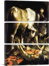 The Conversion of St Paul on the Way to Damascus 1601-3-Panels-90x60x1.5 Thick