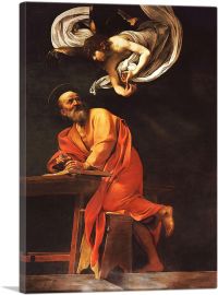 The Inspiration of Saint Matthew 1602-1-Panel-18x12x1.5 Thick