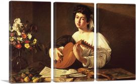 The Lute Player 1595-3-Panels-60x40x1.5 Thick