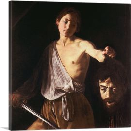 David with the Head of Goliath 1610-1-Panel-26x26x.75 Thick