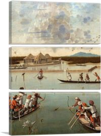 Hunting On The Lagoon-3-Panels-60x40x1.5 Thick