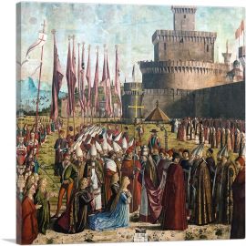 Meeting Of Pilgrims With Pope Ciriaco 1492-1-Panel-12x12x1.5 Thick