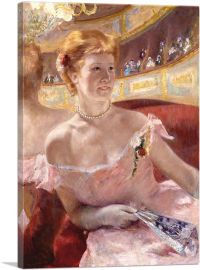 Woman With a Pearl Necklace In a Loge 1879-1-Panel-12x8x.75 Thick