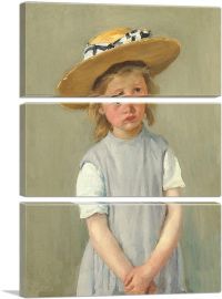 Child In Straw Hat 1886-3-Panels-60x40x1.5 Thick