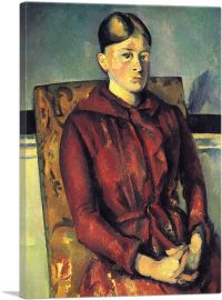 Madame Cezanne With A Yellow Armchair 1890-1-Panel-12x8x.75 Thick