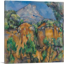 Mont Sainte Victoire Seen from the Bibemus Quarry 1897-1-Panel-36x36x1.5 Thick