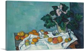 Still Life with Apples and a Pot of Primroses 1890-1-Panel-40x26x1.5 Thick