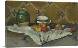 Still Life with Jar, Cup, and Apples 1887-1-Panel-26x18x1.5 Thick